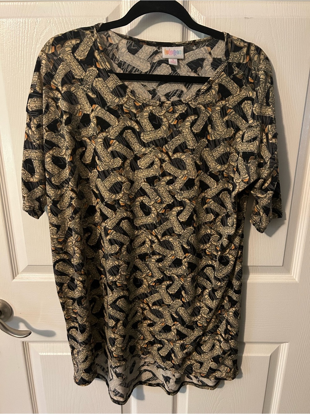 LuLaRoe Irma Cowboy Boots Patterned Women's tunic